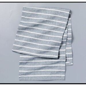 Hearth & Hand™ with Magnolia Blue Stripe Table Runner Dobby Woven Faded Blue New